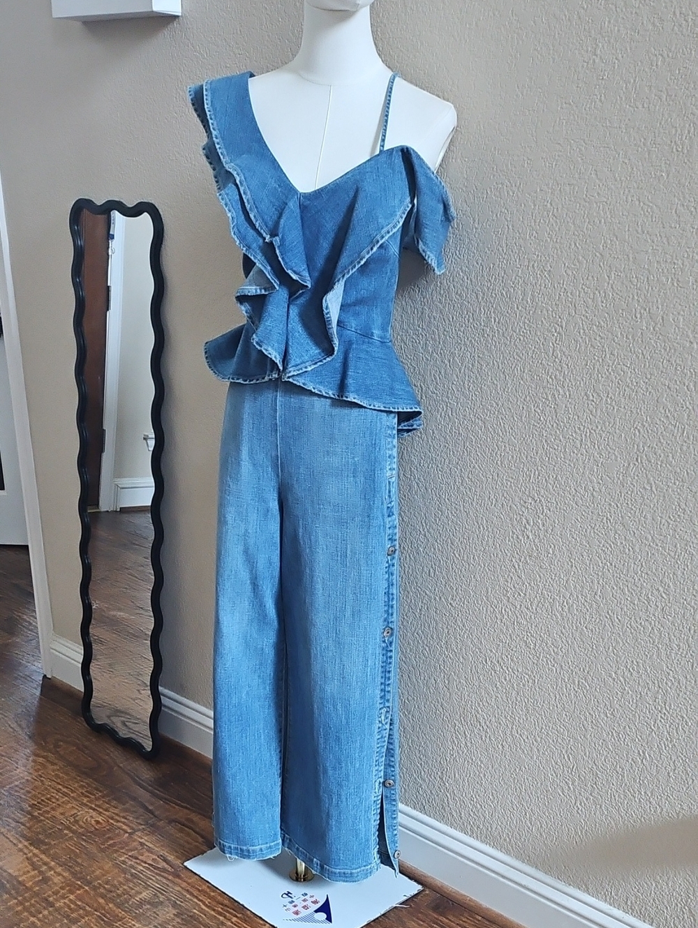 Jonathan Simkhai Light Blue Denim Jumpsuit